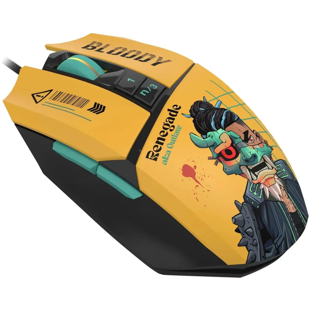 Мышь Bloody W63 Max Renegade Yellow Sunset W63 MAX/ RENEGADE SUNSET ACTIVATED Игровые, Проводная - миниатюра 3
