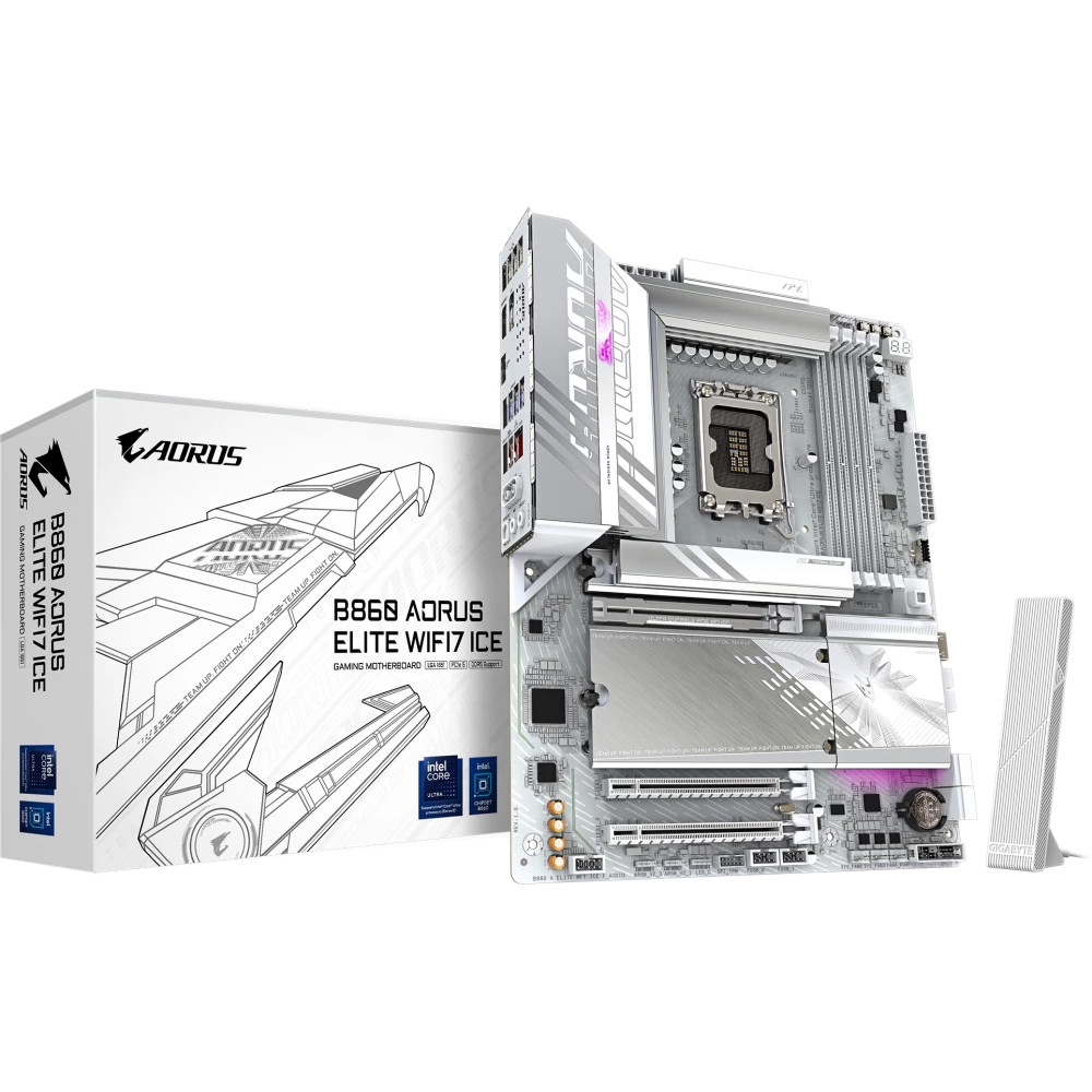 Материнская плата Gigabyte B860 AORUS ELITE WIFI7 ICE ATX, LGA 1851 - миниатюра 5