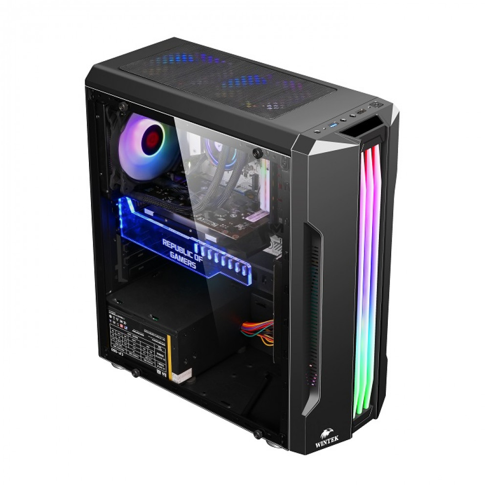 Корпус Wintek FLAME D525-B TG Mid-Tower — фото товара