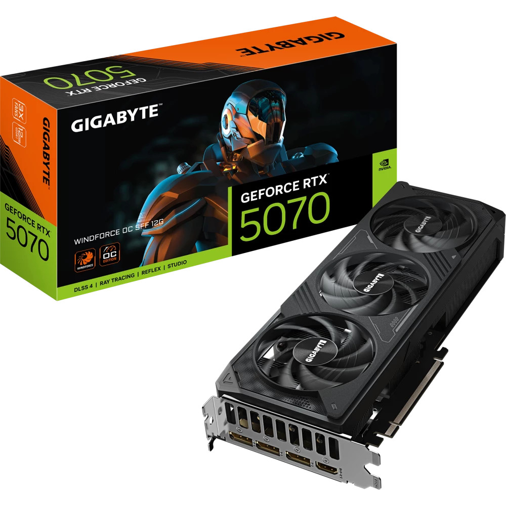 Видеокарта Gigabyte RTX5070 WINDFORCE OC SFF 12G GV-N5070WF3OC-12GD 12 ГБ — фото товара