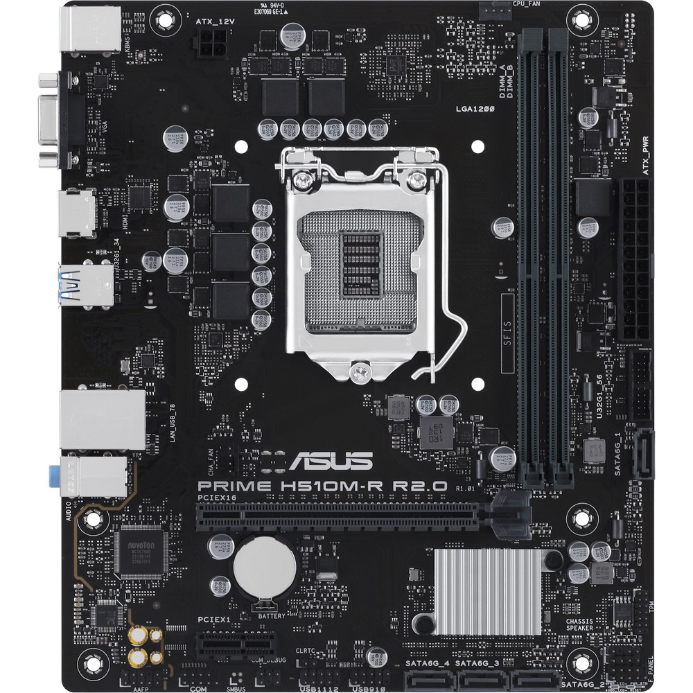 Материнская плата Asus PRIME H510M-R R2.0-SI Micro-ATX, LGA 1200 - миниатюра 2