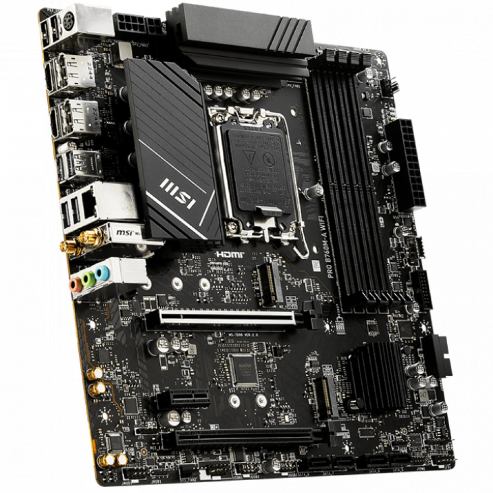Материнская плата MSI PRO B760M-A WIFI Micro-ATX, LGA 1700 — фото товара