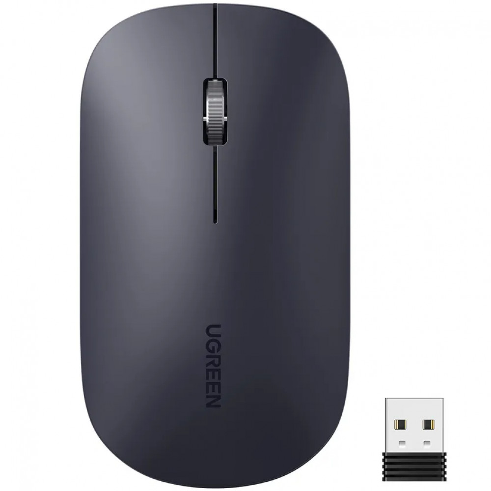 Мышь UGREEN MU001 Wireless Mouse Black 90372 Бюджетные, Беспроводная — фото товара