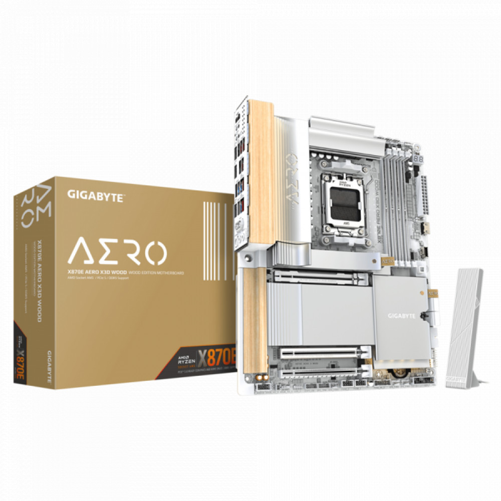 Материнская плата Gigabyte X870E AERO X WOOD 1.0 ATX, AMD AM5 - миниатюра 6