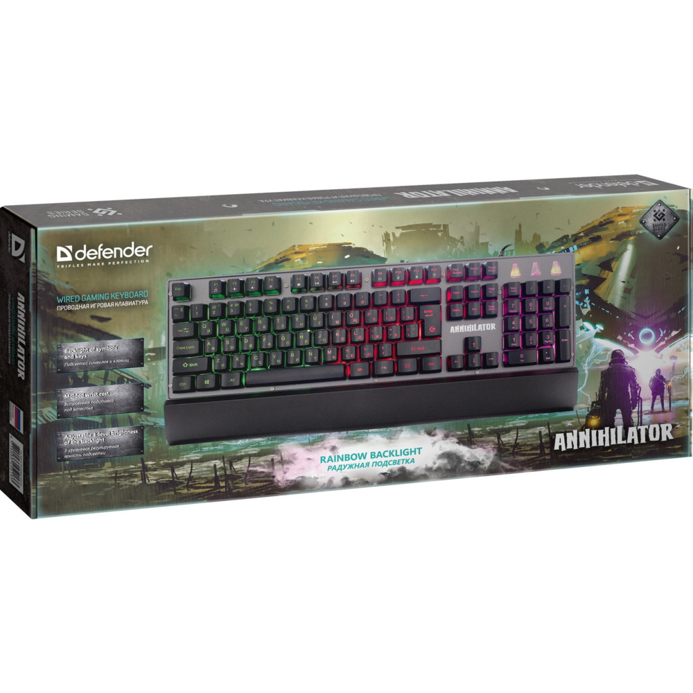 Клавиатура Defender GK-013 Annihilator 45013 Проводная, USB - миниатюра 3