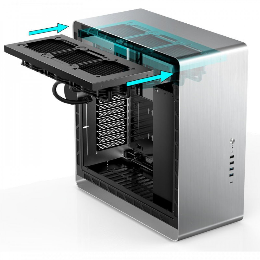 Корпус Jonsbo UMX6-G Silver Mid-Tower - миниатюра 7