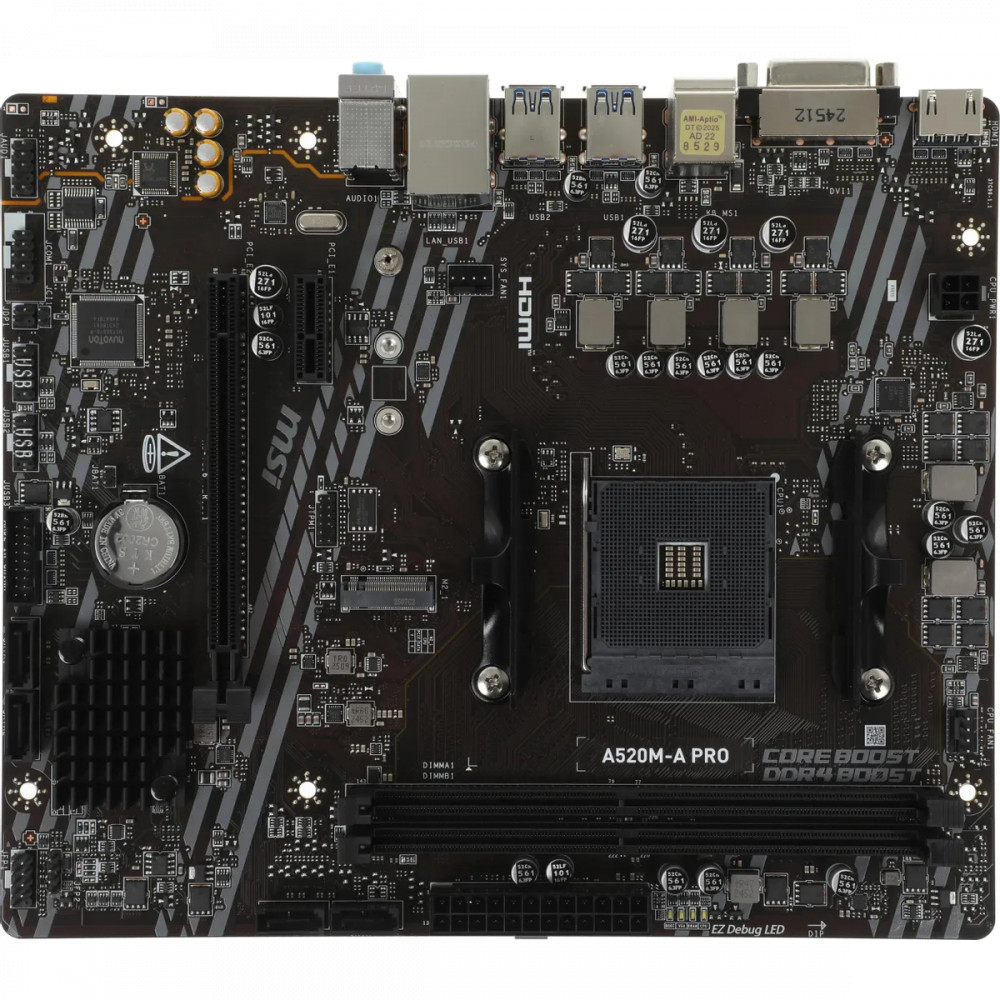 Материнская плата MSI A520M-A PRO Micro-ATX, AMD AM4 — фото товара