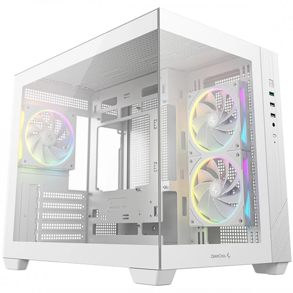Корпус Deepcool CG330 3F White R-CG330-WHNGM3-G Mini-Tower — фото товара