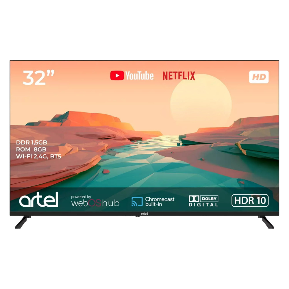 Телевизор Artel A32MH4800 32 ", Smart TV, Черный — фото товара