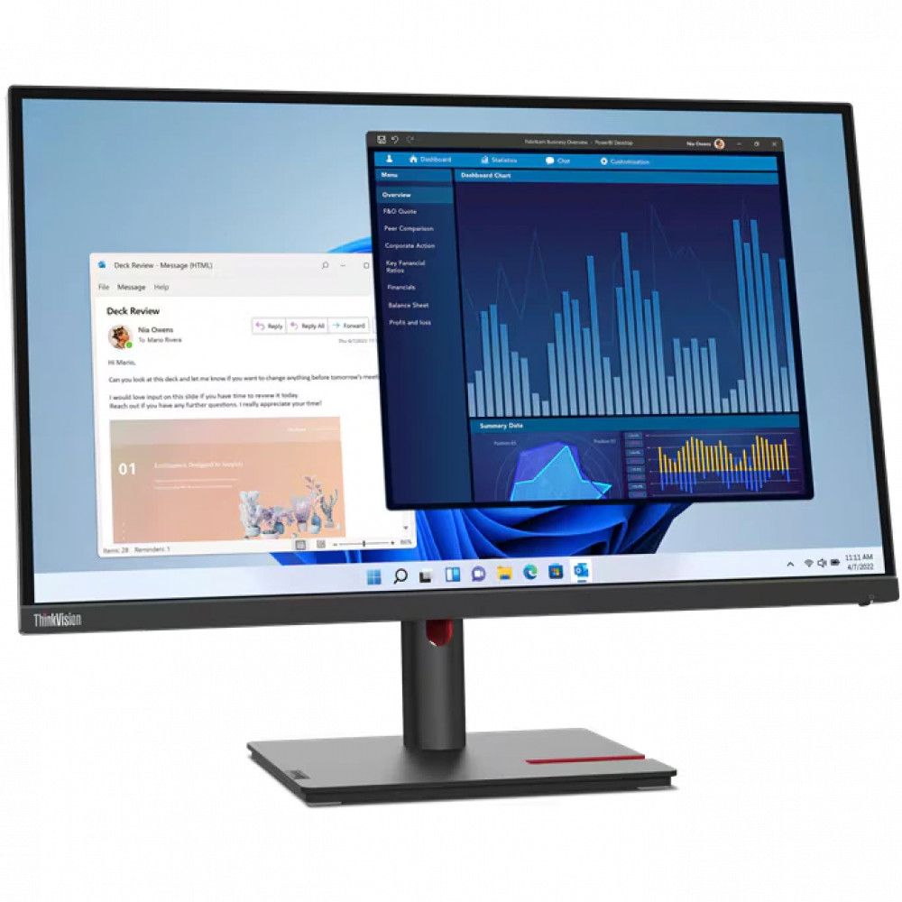 Монитор Lenovo ThinkVision T27p-30 63A9GAR1CB 27 ", IPS, 4K UHD 3840x2160 (16:9), 60 Гц - миниатюра 2