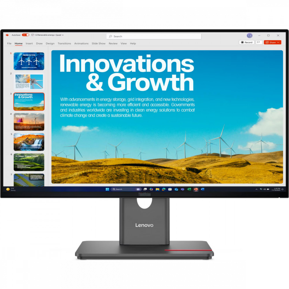 Монитор Lenovo P24QD-40 64B1GAR1CB 23.8 ", IPS, Quad HD 2560x1440 (16:9), 120 Гц — фото товара