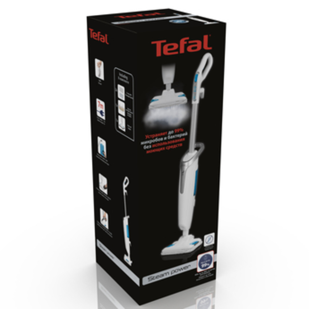 Пылесос Tefal Швабра паровая VP6557RH 1200Вт 2211400293 - миниатюра 2