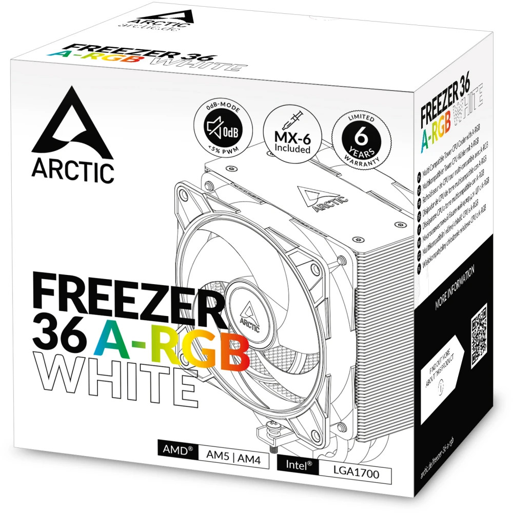 Система охлаждения ARCTIC Freezer 36 A-RGB White ACFRE00125A Для процессора - миниатюра 5