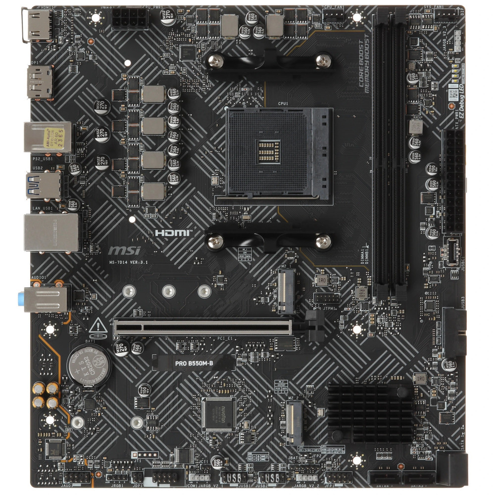 Материнская плата MSI PRO B550M-B Micro-ATX, AMD AM4 — фото товара