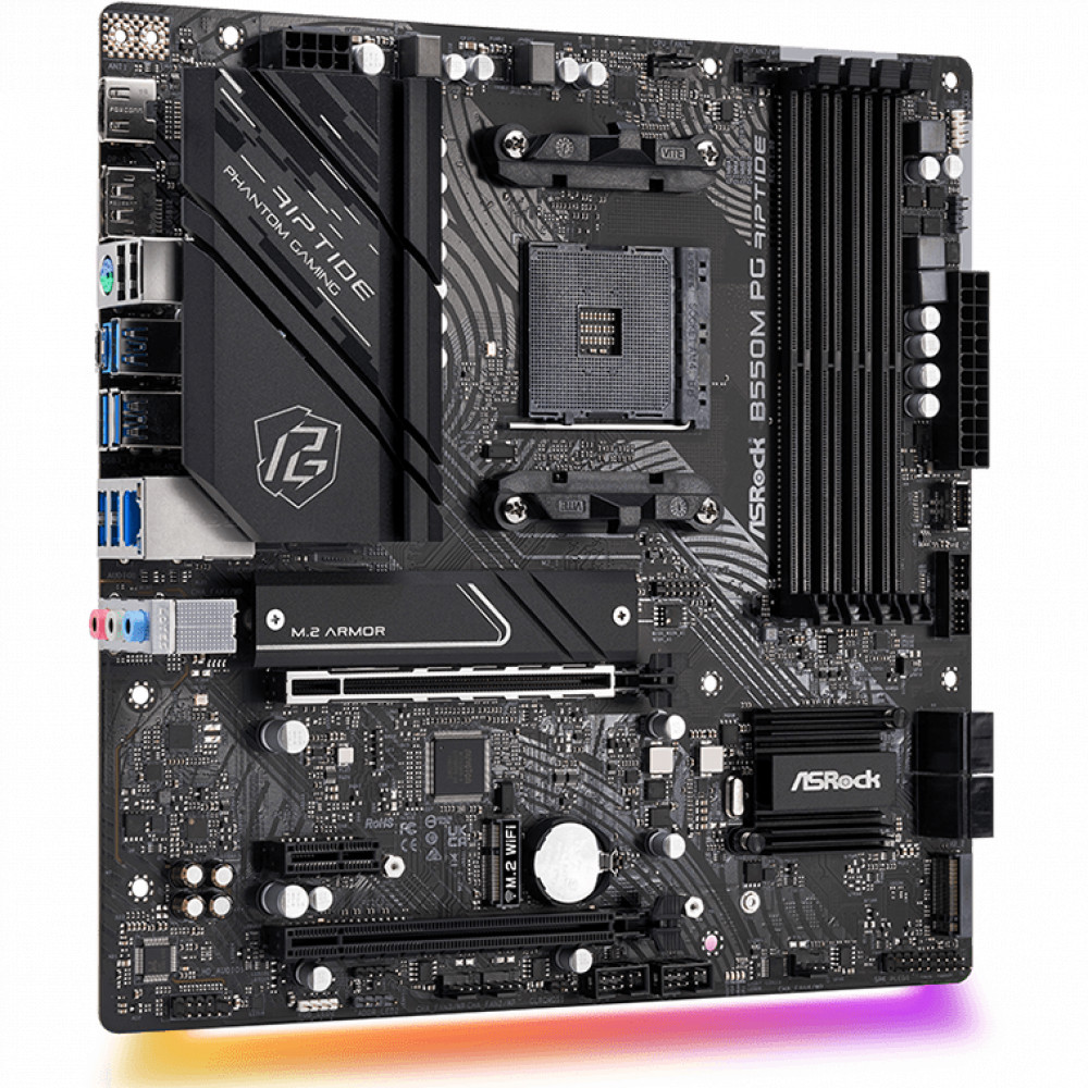 Материнская плата ASRock B550M PG RIPTIDE Micro-ATX, AMD AM4 — фото товара