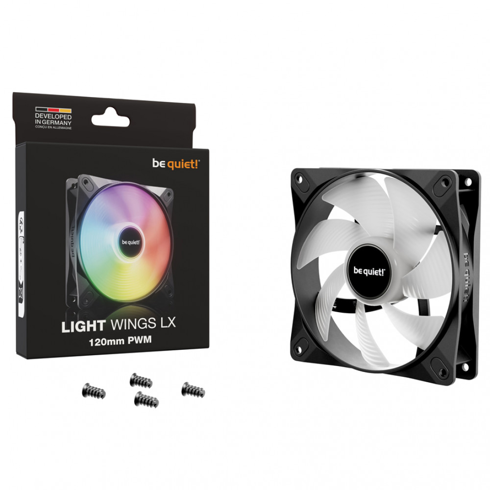 Система охлаждения be quiet! LIGHT WINGS LX 120mm PWM Reverse Black BL132 Для системного блока - миниатюра 3