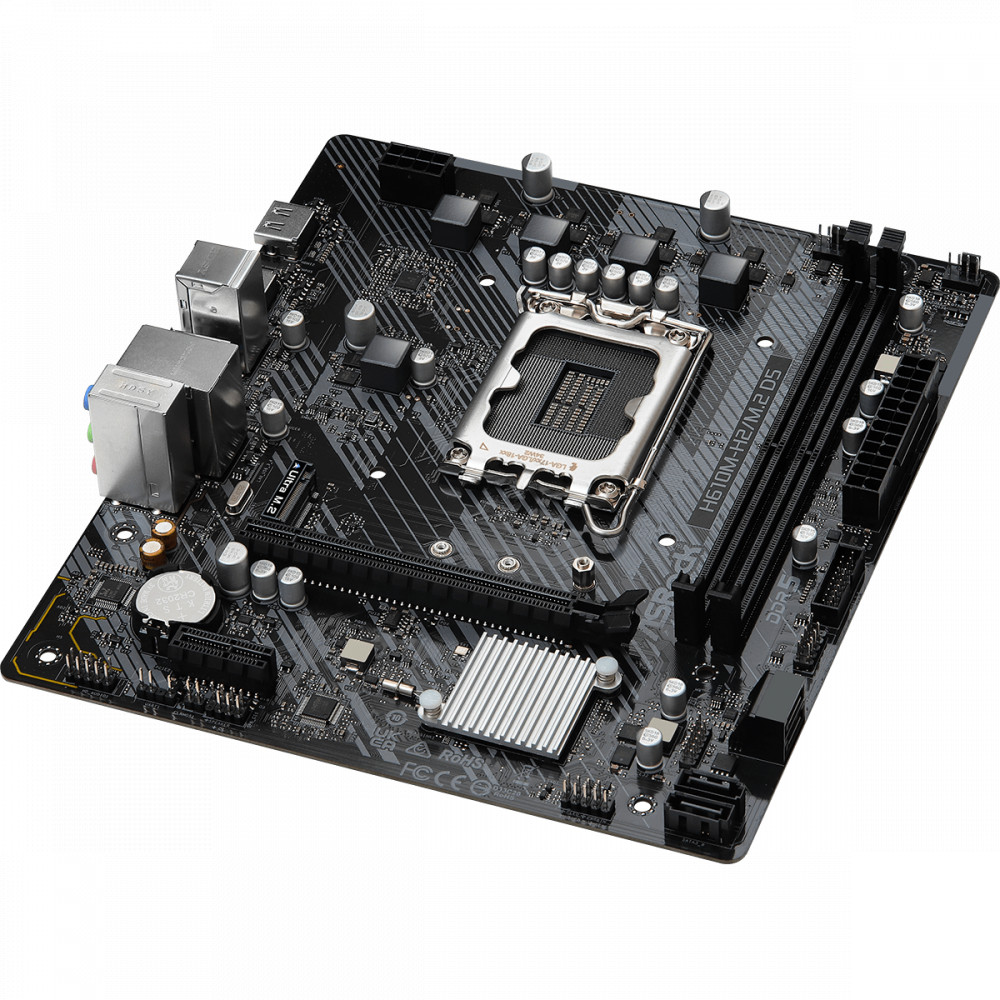 Материнская плата ASRock H610M-H2/M.2 D5 DDR5 Micro-ATX, LGA 1700 - миниатюра 2