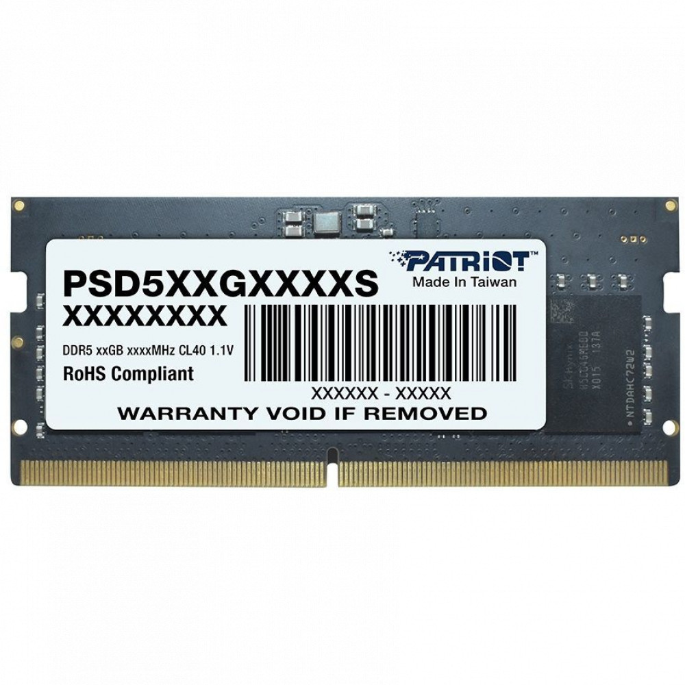 ОЗУ Patriot 32 Гб PSD532G48002S SO-DIMM, DDR5, 32 Гб, 4800 МГц — фото товара