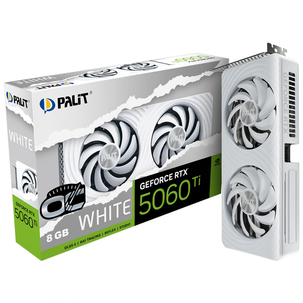 Видеокарта Palit RTX 5060Ti WHITE OC 8GB NE7506TU19P1-GB2062M 8 ГБ - миниатюра 3