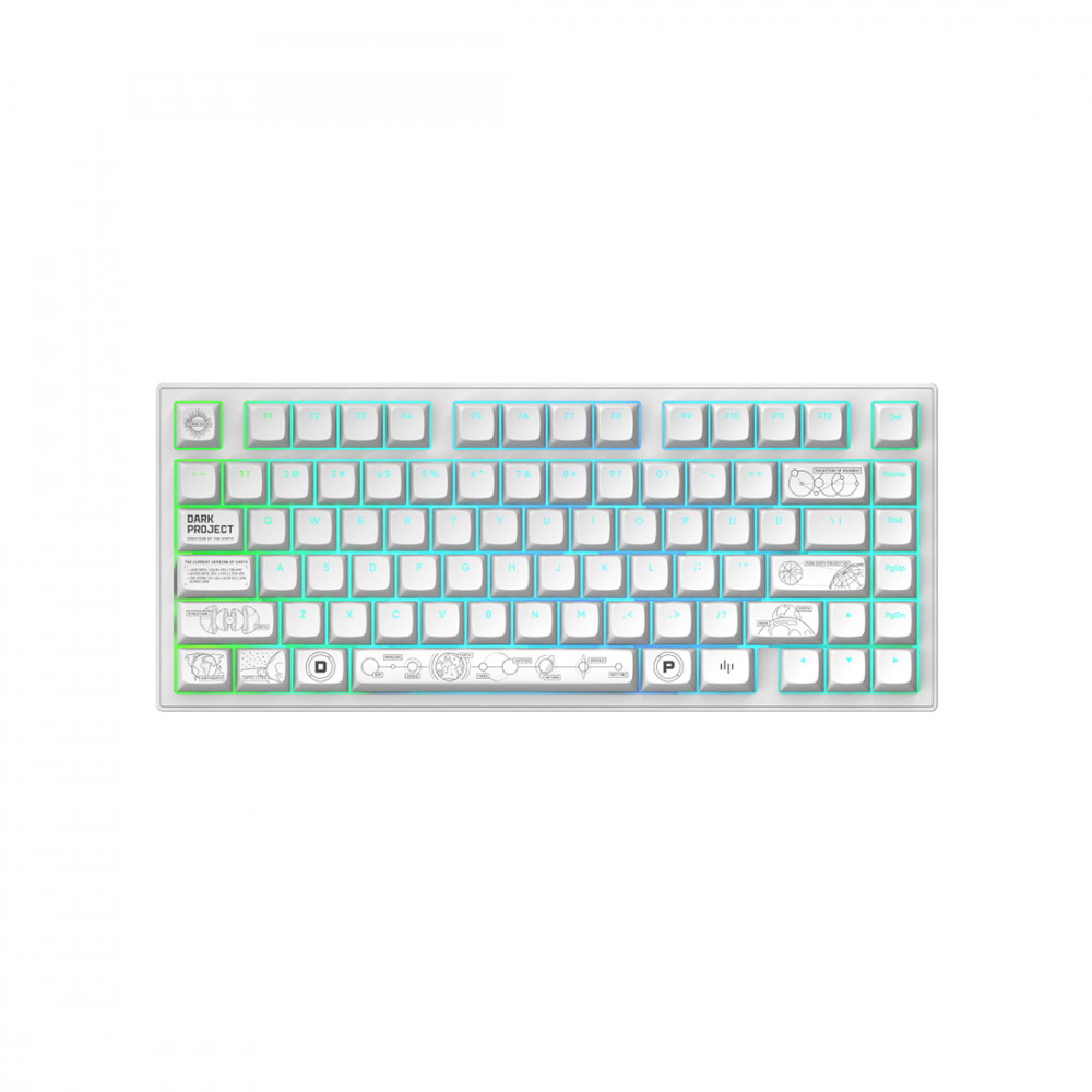Клавиатура Dark Project Project ALU81A Terra Nova White DPKB_NOVA_81_ANSI_WHITE Беспроводная, USB — фото товара