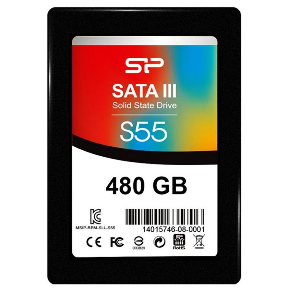 Жесткий диск Silicon Power S55 SP480GBSS3S55S25 SSD (твердотельные), 480 ГБ, 2.5 дюйма, SATA — фото товара