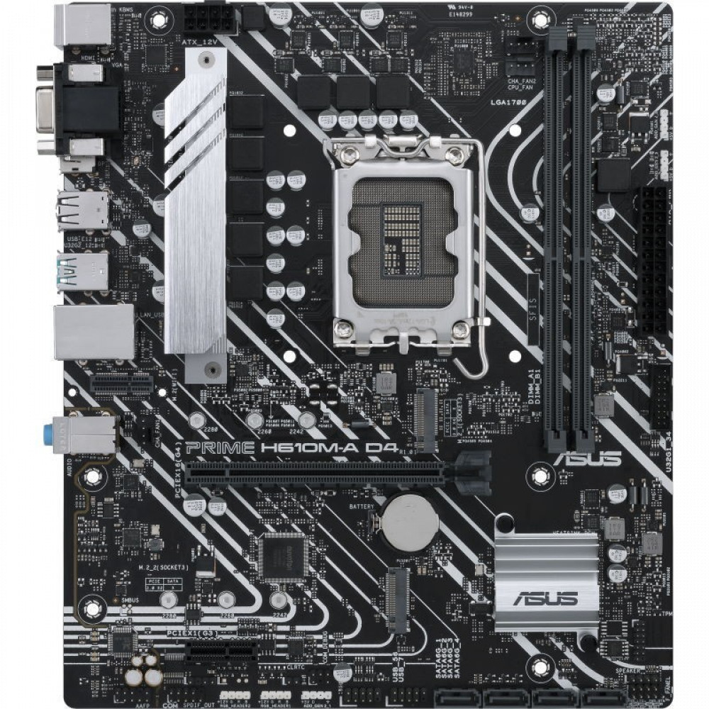 Материнская плата Asus PRIME H610M-A D4-CSM Micro-ATX, LGA 1700 - миниатюра 2