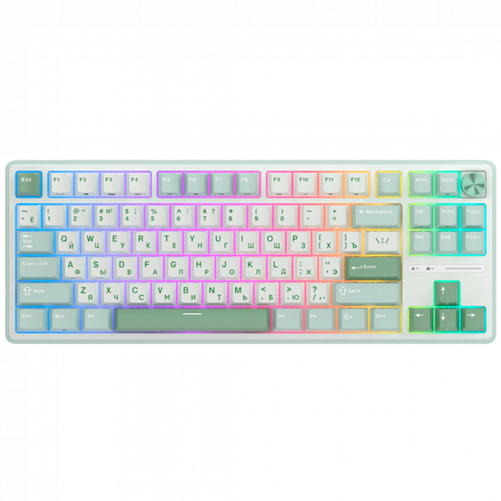 Клавиатура Royal Kludge R87 Pro Sky Cyan (Brown Switch) 6977576550717 Проводная, USB — фото товара