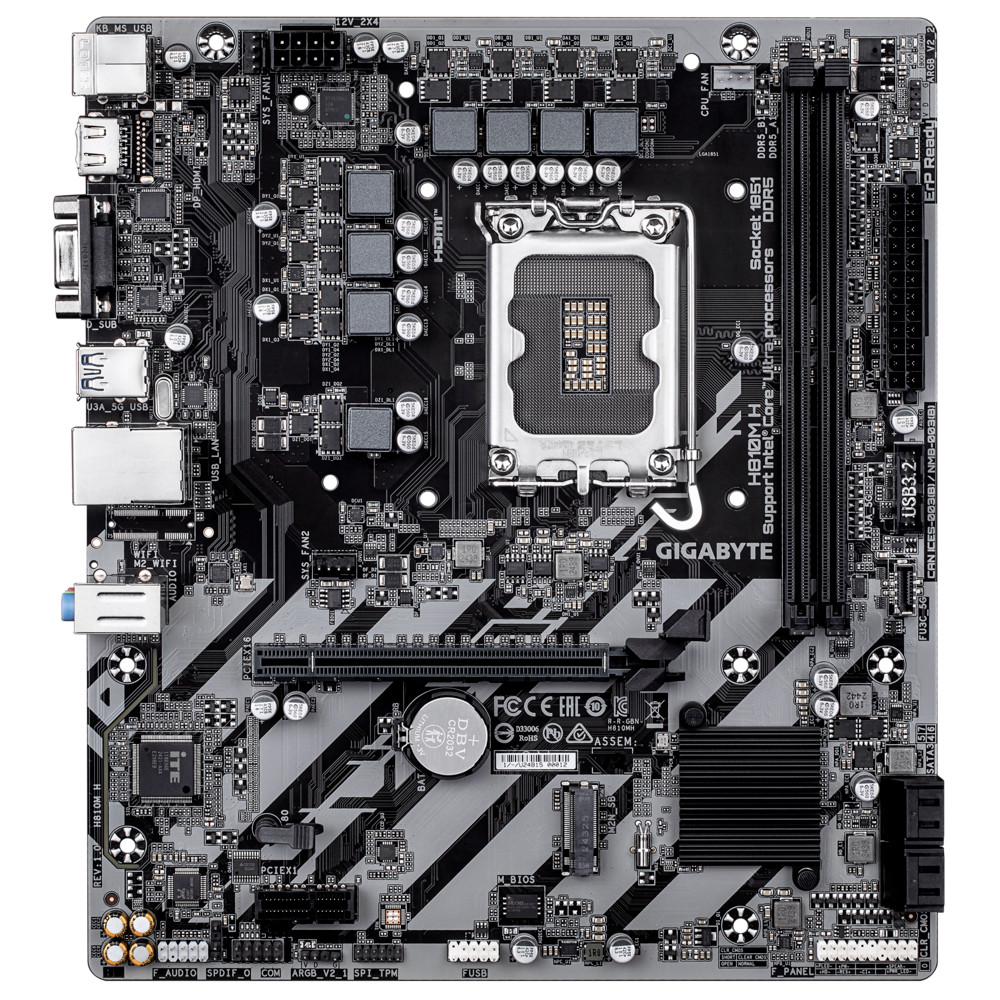 Материнская плата Gigabyte H810M H Micro-ATX, LGA 1851 — фото товара