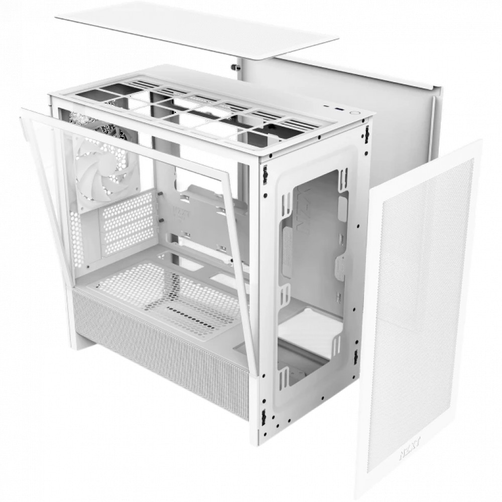 Корпус NZXT H3 Flow White CC-H31FW-01 Mini-Tower - миниатюра 2