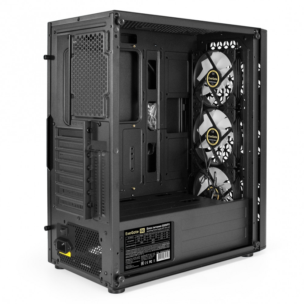 Корпус ExeGate EVO-9202-NPX500 EX294971RUS Mid-Tower - миниатюра 2