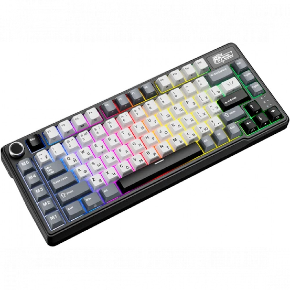 Клавиатура Royal Kludge L75 Knight Black (Cream Switch) 6935280827075 Беспроводная, Bluetooth - миниатюра 4