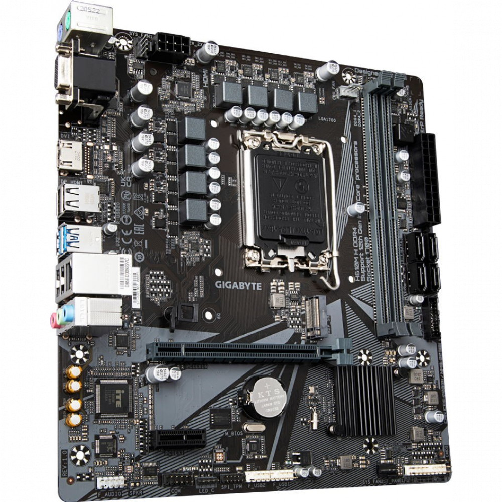 Материнская плата Gigabyte H610M H DDR4 Micro-ATX, LGA 1700 — фото товара