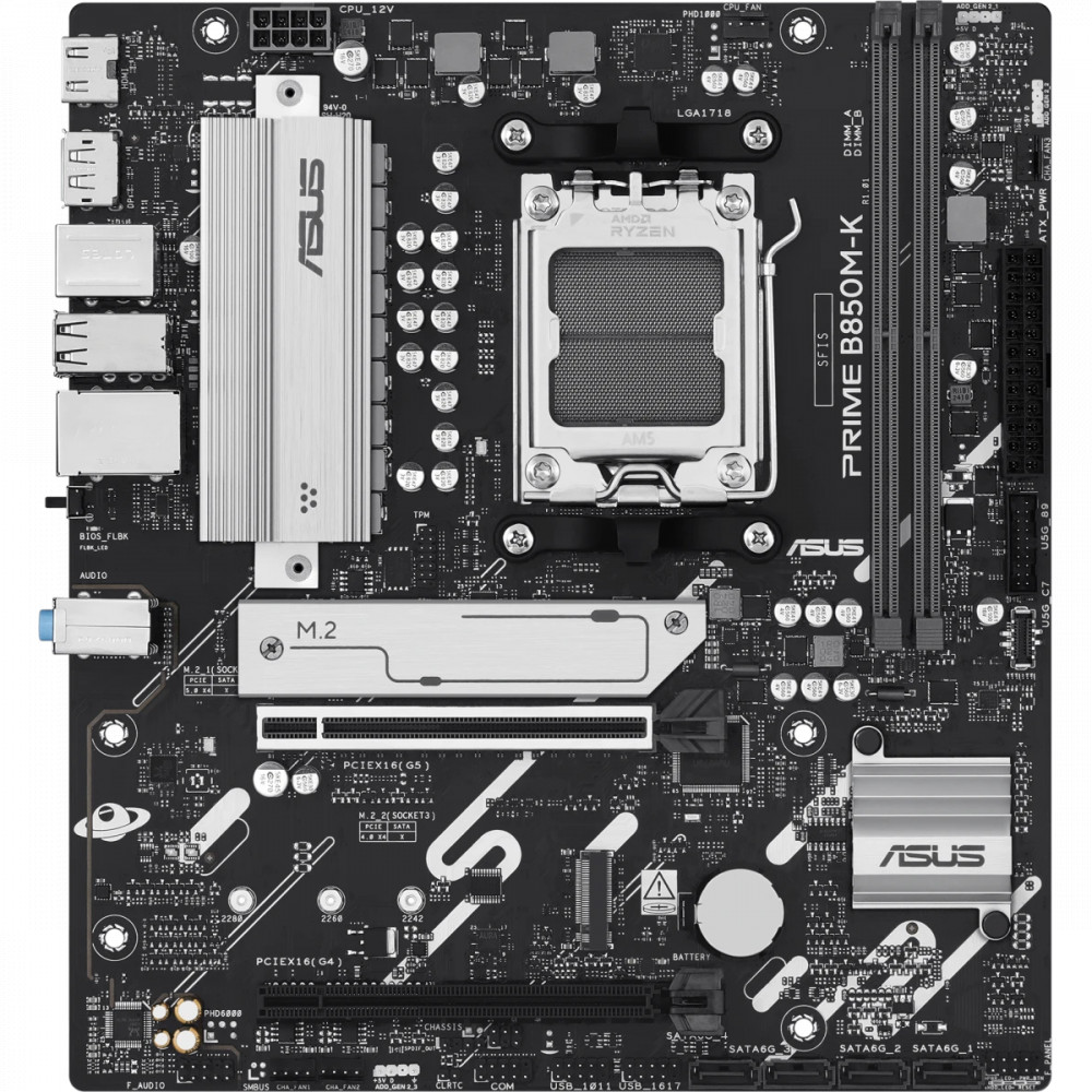 Материнская плата Asus PRIME B850M-K Micro-ATX, AMD AM5 — фото товара