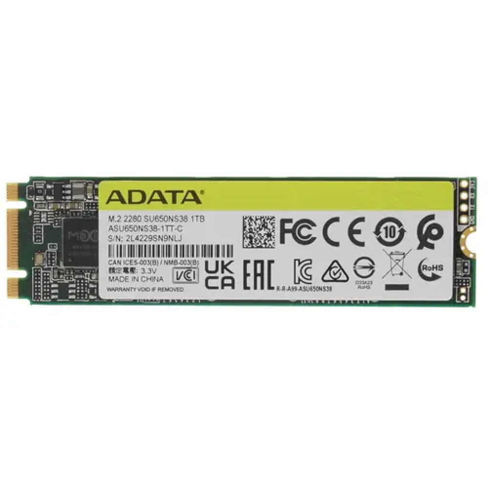 Жесткий диск ADATA Ultimate SU650 ASU650NS38-1TT-C SSD (твердотельные), 1 ТБ, M.2, SATA — фото товара