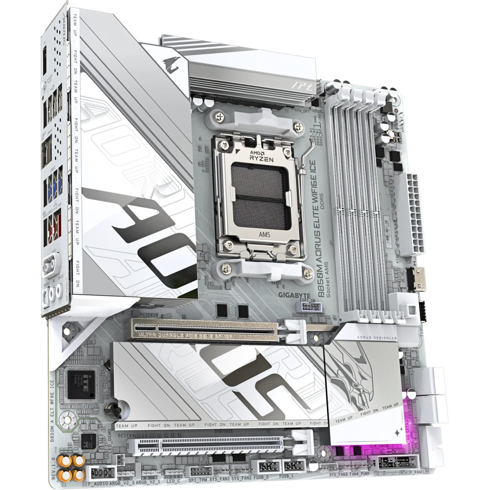 Материнская плата Gigabyte B850M EAGLE WF6E ICE Micro-ATX, AMD AM5 - миниатюра 2