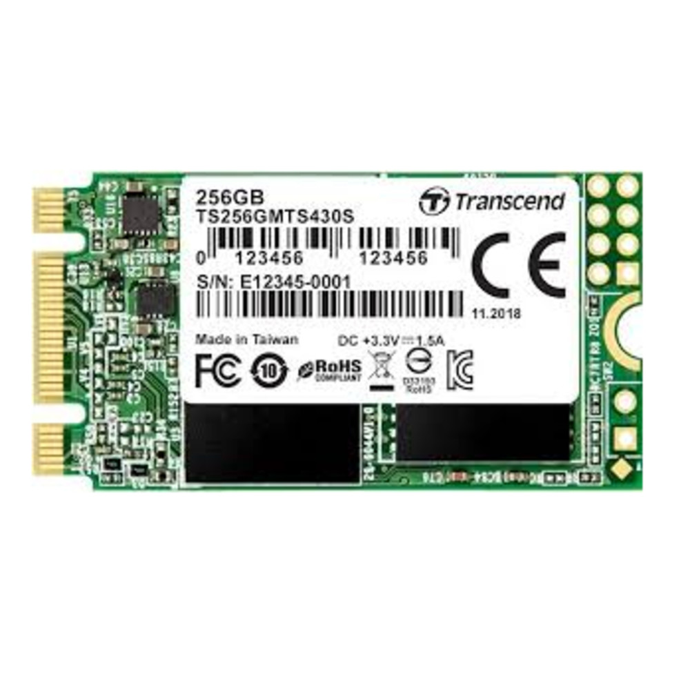 Жесткий диск Transcend 256GB M.2 SSD MTS 430 series TS256GMTS430S SSD (твердотельные), 256 ГБ, M.2, SATA — фото товара