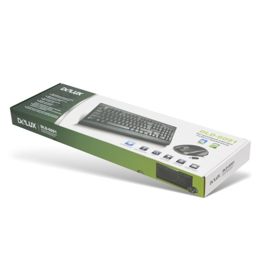 Клавиатура + мышь Delux DLD-6091OGB - миниатюра 3