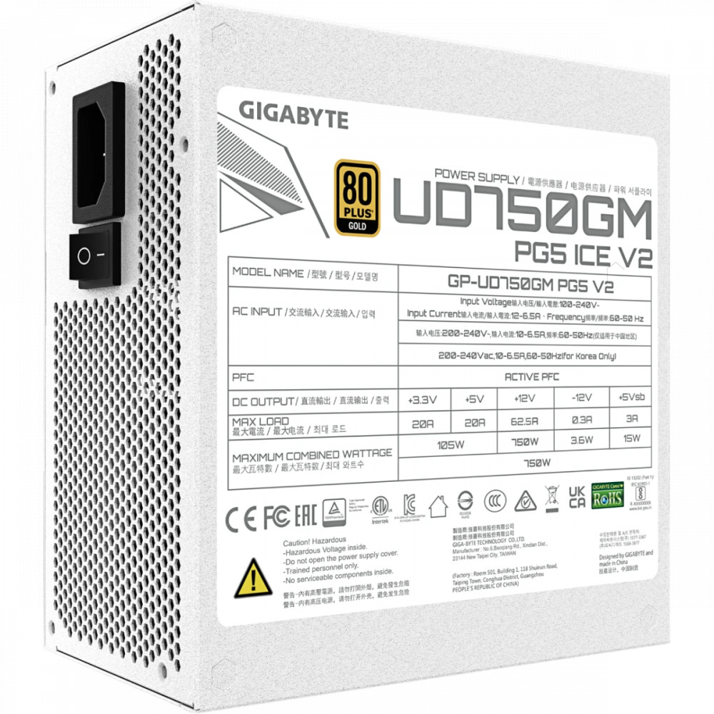 Блок питания Gigabyte GP-UD750GM PG5 ICE 750 Вт - миниатюра 6