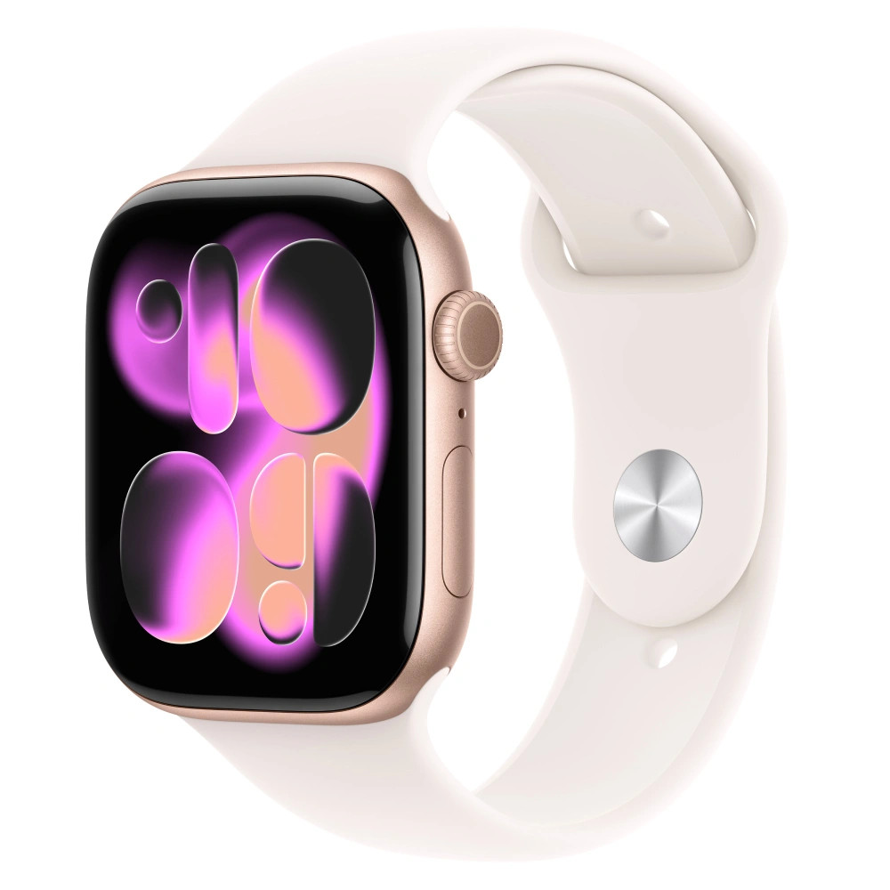 Apple Watch Series 11 GPS 42mm Rose Gold Aluminium Case with Light Blush Sport Band - M/L MEU44RK/A Смарт-часы — фото товара