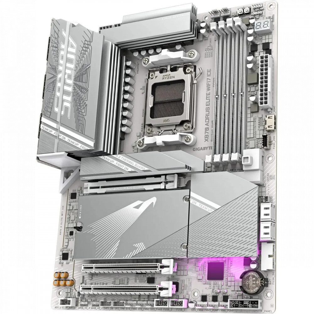 Материнская плата Gigabyte X870E A ELITE WF7 ICE ATX, AMD AM5 - миниатюра 3