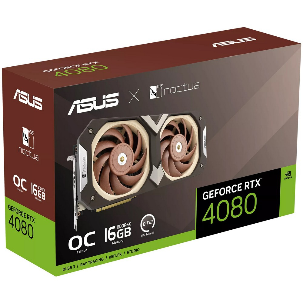 Видеокарта Asus RTX 4080 16GB GDDR6X Noctua OC Edition RTX4080-O16G-NOCTUA 16 ГБ - миниатюра 13