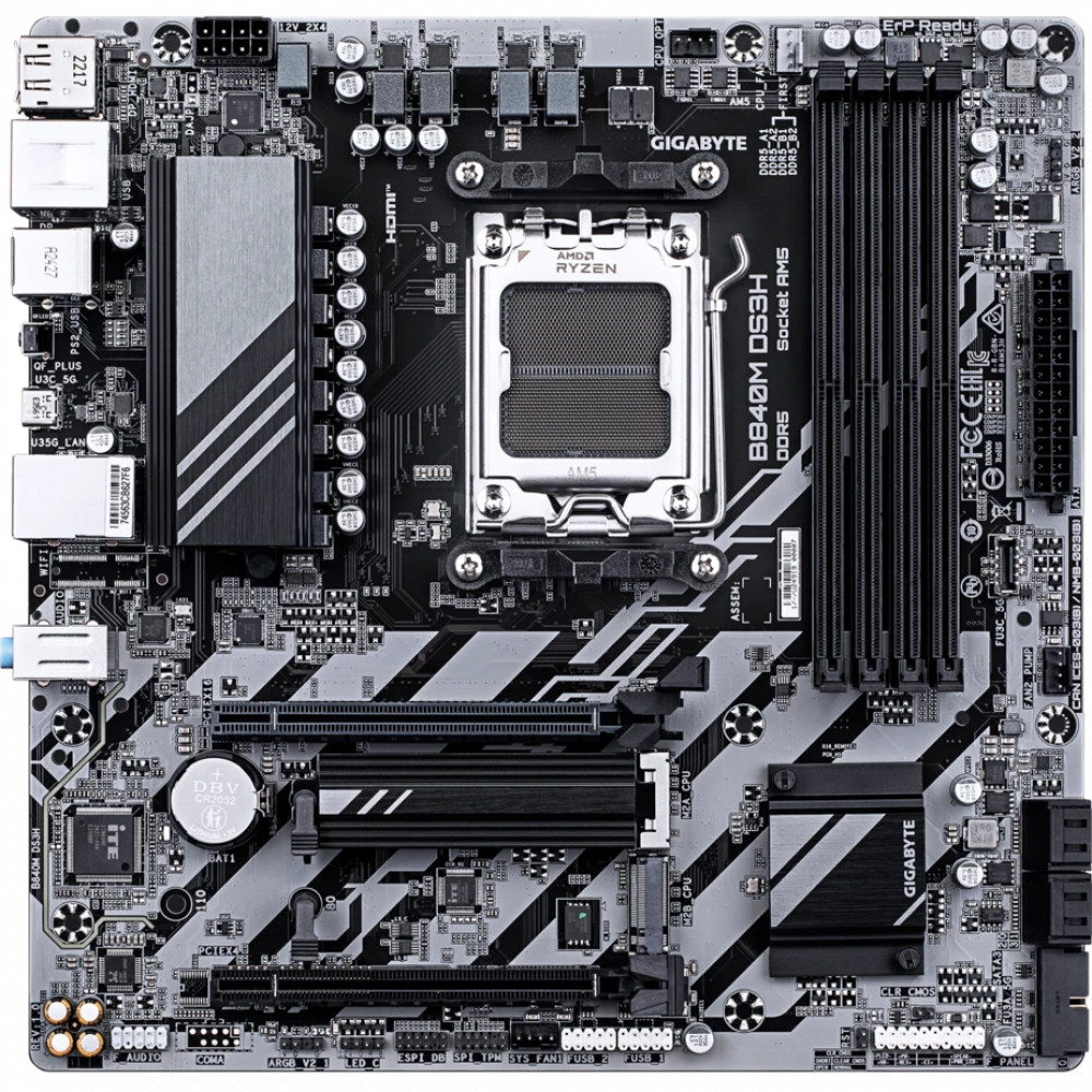 Материнская плата Gigabyte B840M DS3H Micro-ATX, AMD AM5 - миниатюра 2
