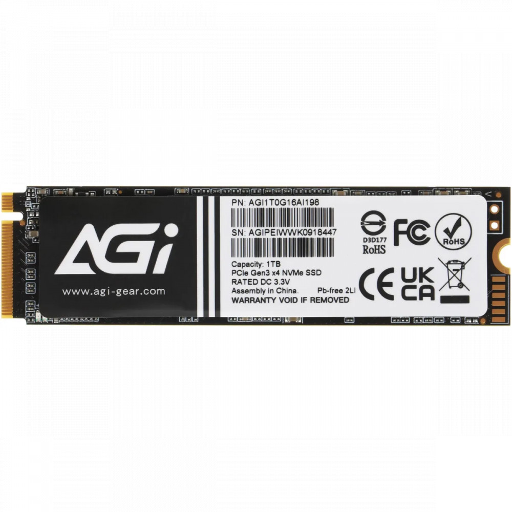 Жесткий диск AGI AGI4T0GIMAI298 SSD (твердотельные), 4 ТБ, M.2, PCIe — фото товара