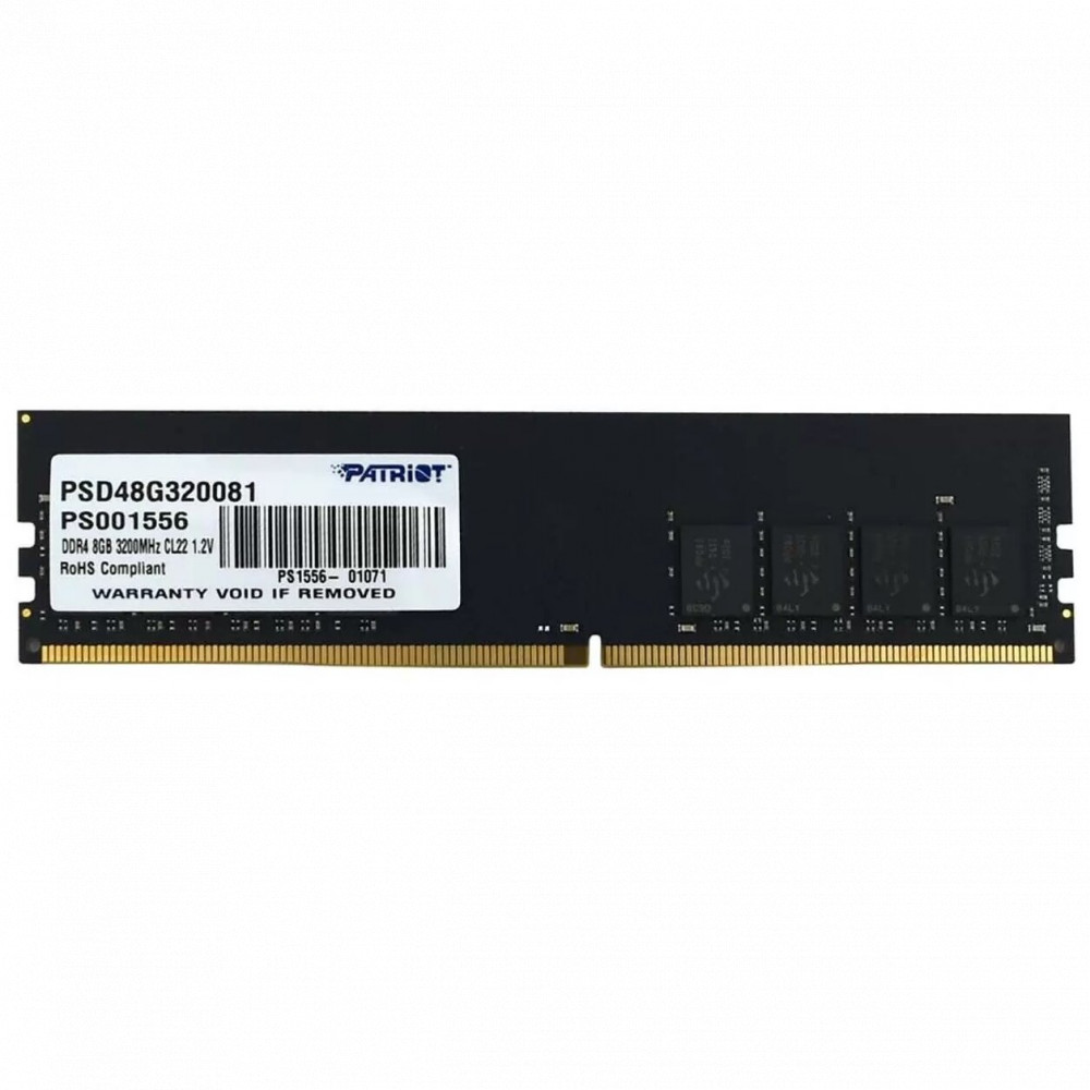 ОЗУ Patriot 8 ГБ PSD48G320081 DIMM, DDR4, 8 Гб, 3200 МГц — фото товара