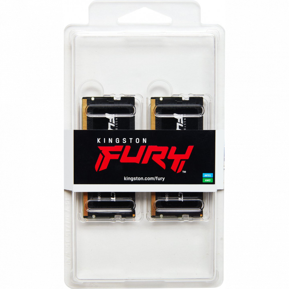 ОЗУ Kingston Fury Impcat Black XMP KF564S38IBK2-32 SO-DIMM, DDR5, 32 Гб (2 х 16 Гб), 6400 МГц - миниатюра 3