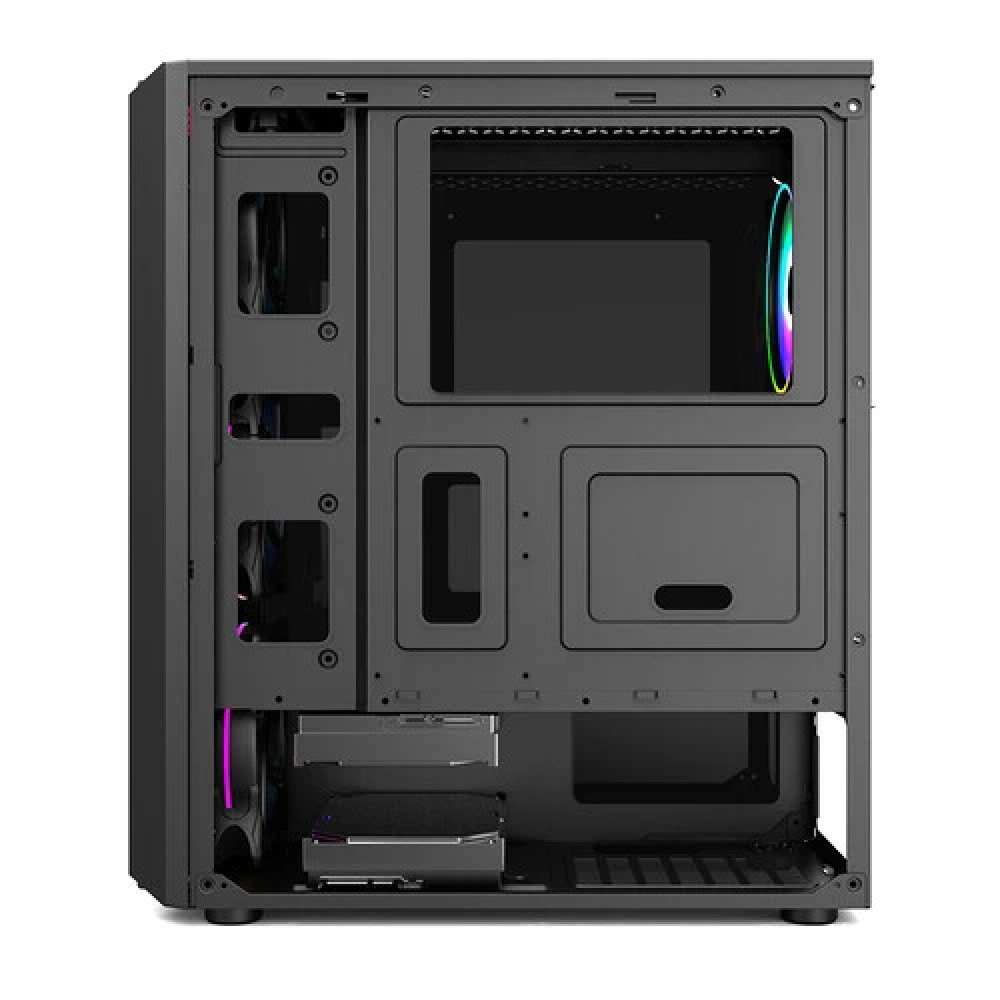 Корпус 1STPLAYER Rainbow RB-4 Black RB-4-BK-1F5M Mid-Tower - миниатюра 3