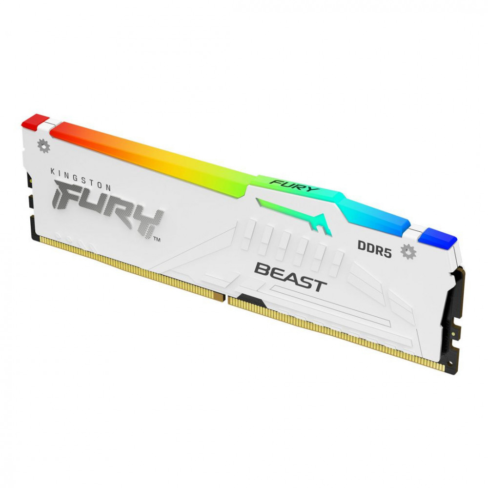 ОЗУ Kingston FURY Beast White RGB XMP KF552C40BWA-16 DIMM, DDR5, 16 Гб, 5200 МГц - миниатюра 2