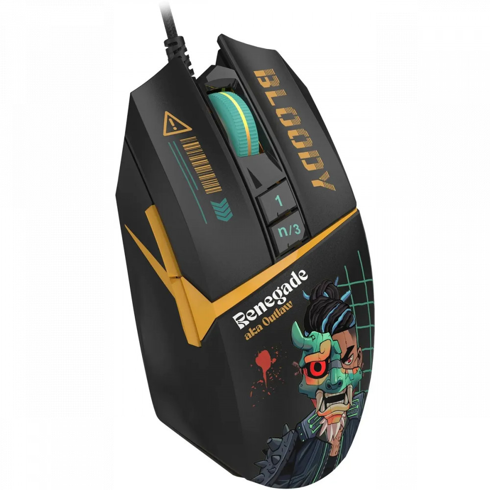 Мышь Bloody W63Max Renegade Black Midnight SAVAGE W63 MAX/ RENEGADE MIDNIGHT ACTIVATED Игровые, Проводная - миниатюра 8