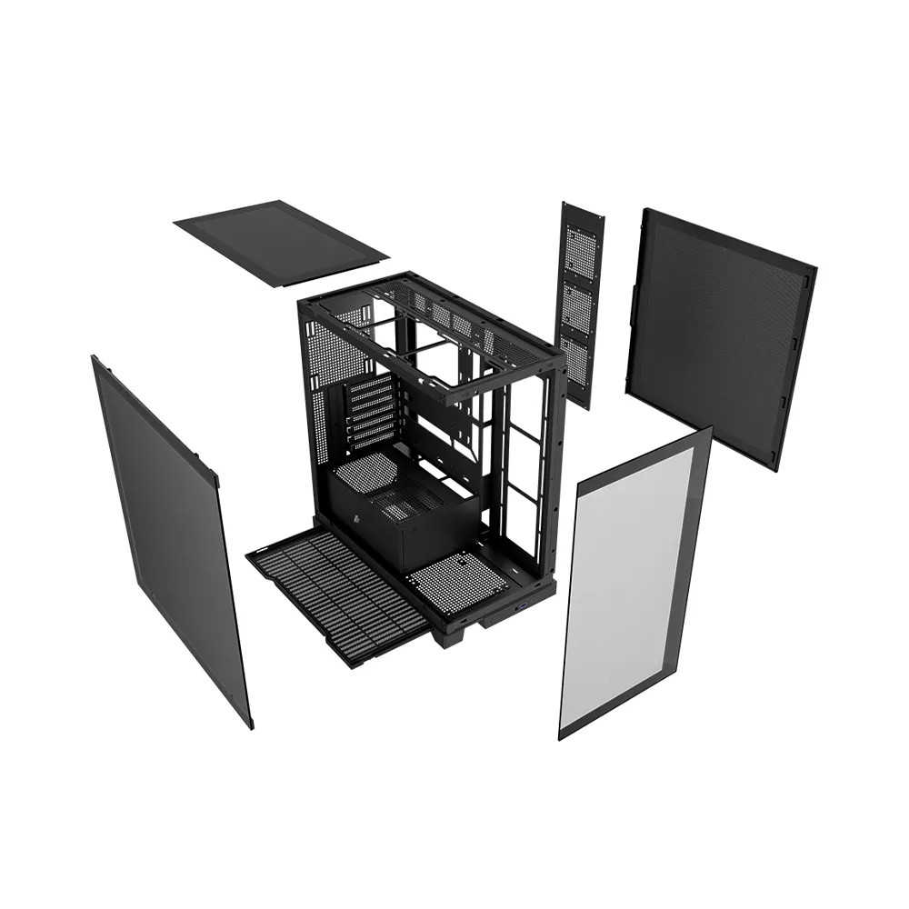 Корпус 1STPLAYER Mi8-BK-3FBR1FBC1 Черный Mid-Tower - миниатюра 5