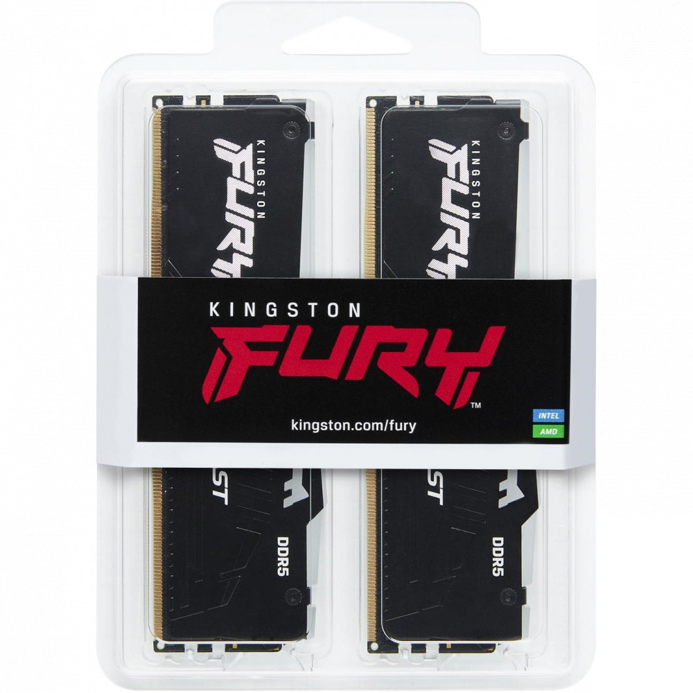 ОЗУ Kingston Fury Beast Black RGB KF556C36BBEAK2-32 DIMM, DDR5, 32 Гб (2 х 16 Гб), 5600 МГц - миниатюра 3